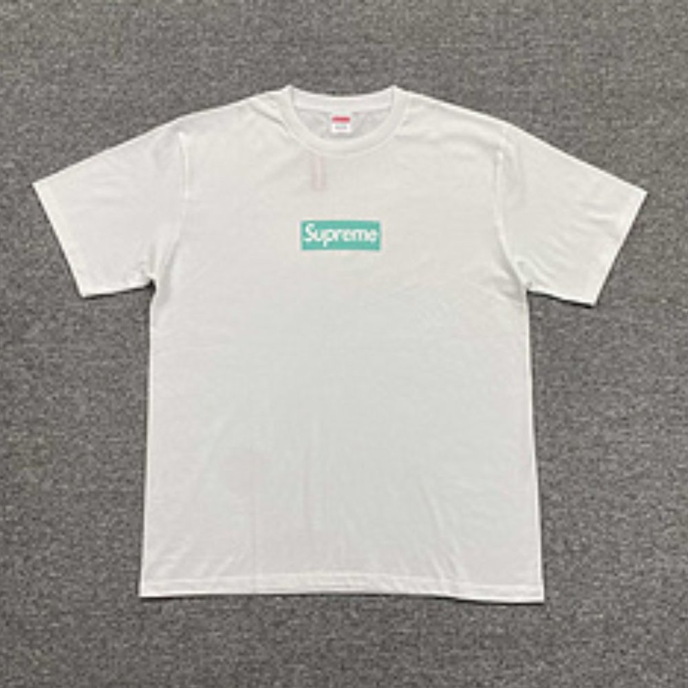 Supreme x Tiffany BOX LOGO joint Short Sleeved T-shirt